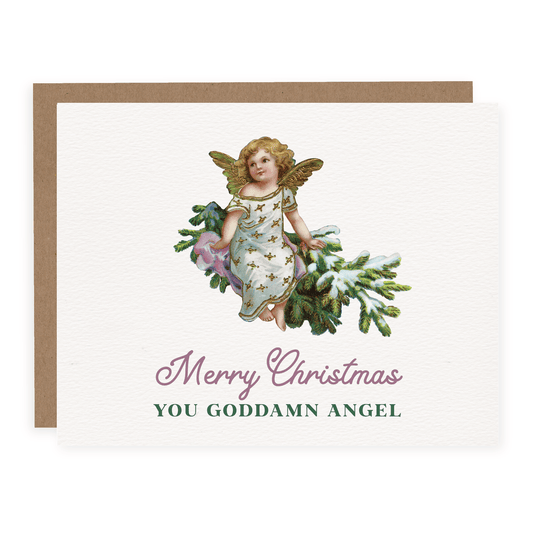 Goddamn Angel Christmas Card