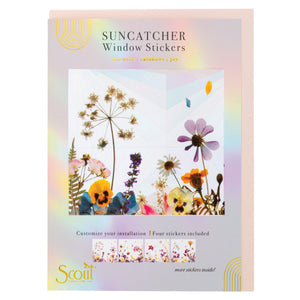 Pressed Flowers - Decal Sun Catcher / Greeting Card