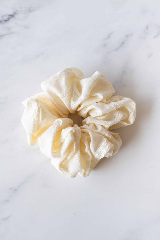 Embroidered Hair Scrunchie