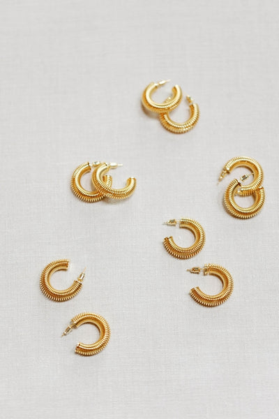 Gold Coil Hoops