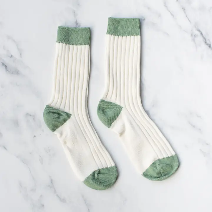 Two-Tone Jacquard Socks