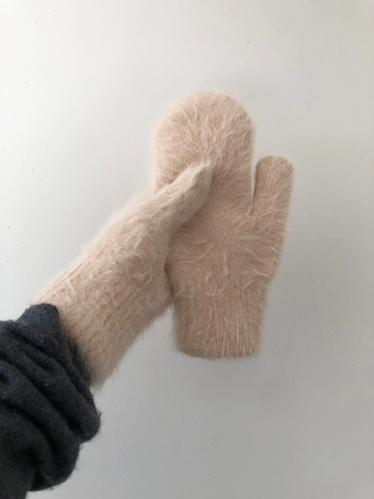 Fluffy Angora Mittens