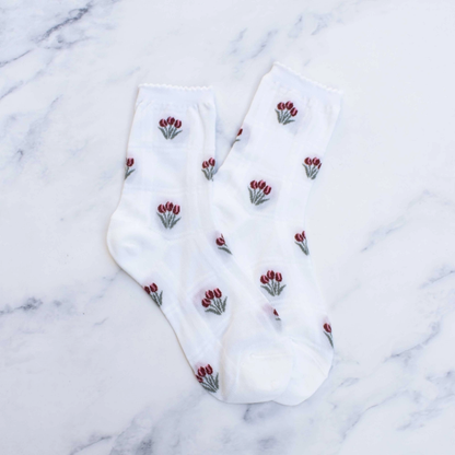 Sheer Tulip Socks