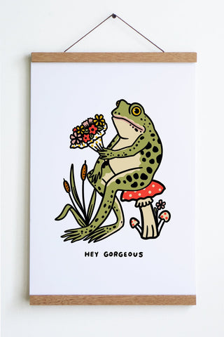 Hey Gorgeous (Frog) Print