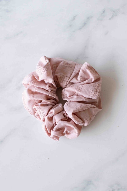 Embroidered Hair Scrunchie