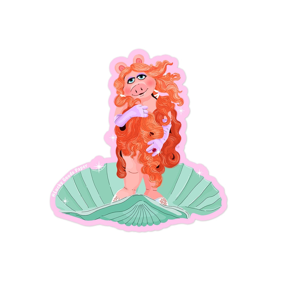 Piggy Goddess Sticker