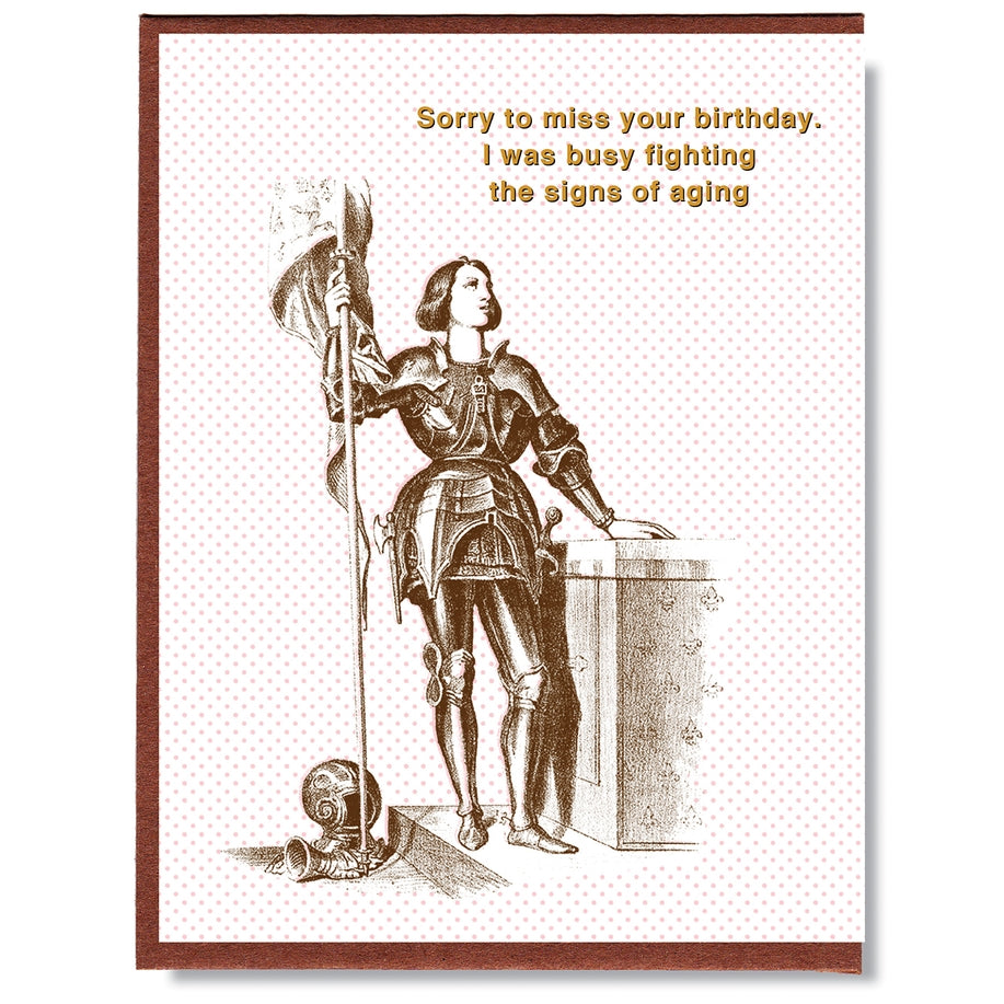 Busy Fighting Aging Birthday Card