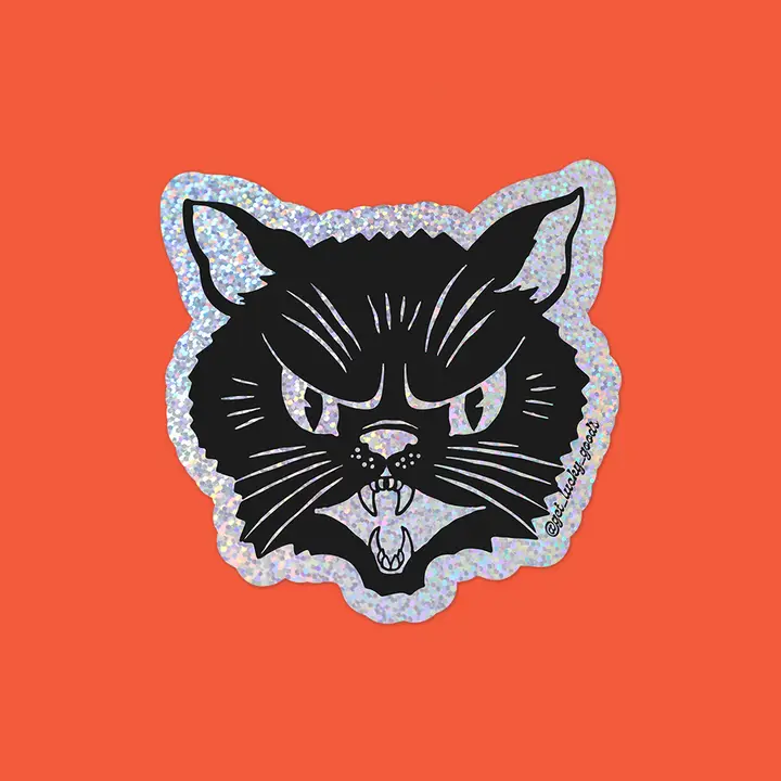 Glitter Kitty Sticker