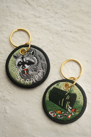 Scrappy Raccoon Keychain