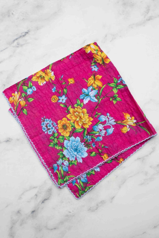 Garden Bloom Cotton Scarf