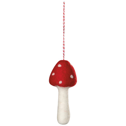 Toadstool Felt Ornament - 4 Colors