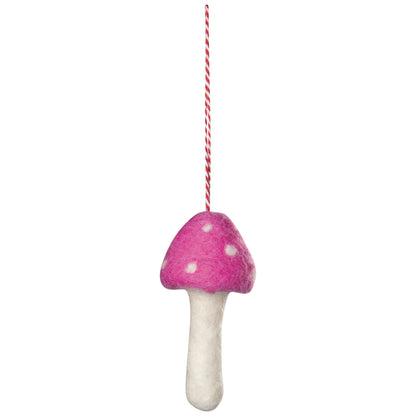 Toadstool Felt Ornament - 4 Colors