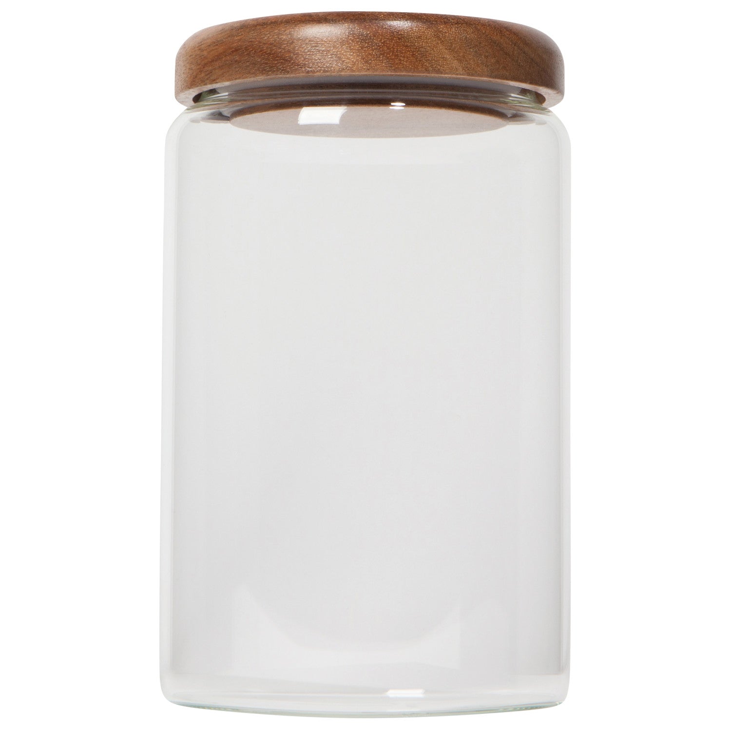 Acacia Wood+Glass Jar - 32oz