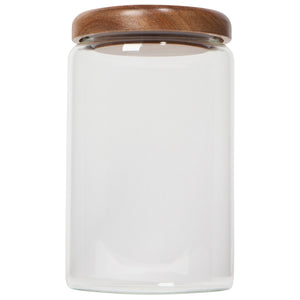 Acacia Wood+Glass Jar - 32oz