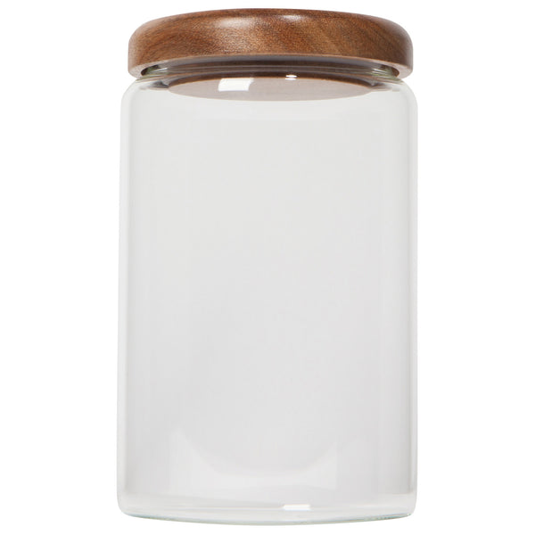 Acacia Wood+Glass Jar - 32oz