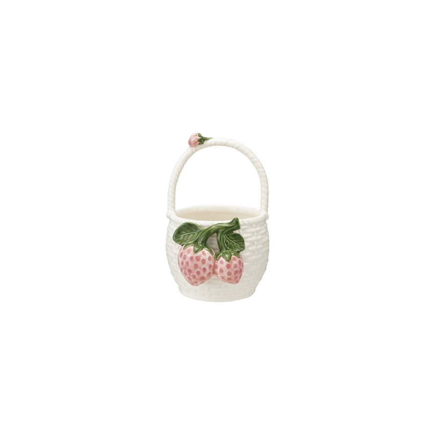 Stoneware Strawberry Basket
