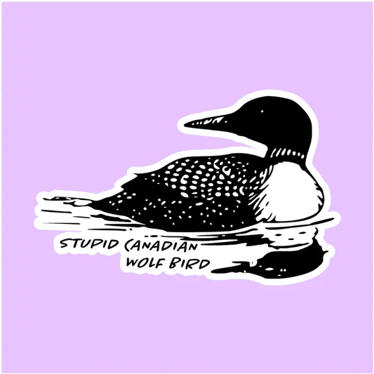 Canadian Wolf Bird Sticker