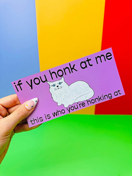 If You Honk Cat Bumper Magnet