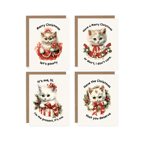 Christmas Cats Boxed Cards Set