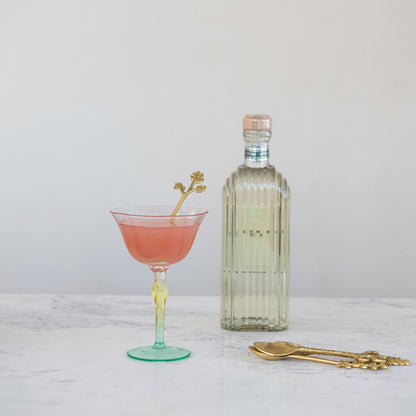 Pleated Flower Stemmed Wine Glass