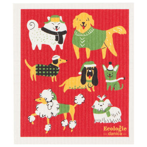 Yule Dogs - Xmas Swedish Cloth