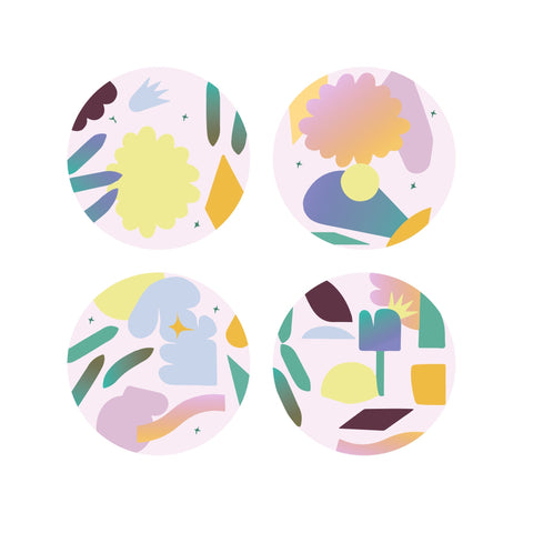 Pelagia - Absorbent Ceramic Coasters Set