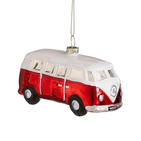 VW Van - Vintage Glass Ornament