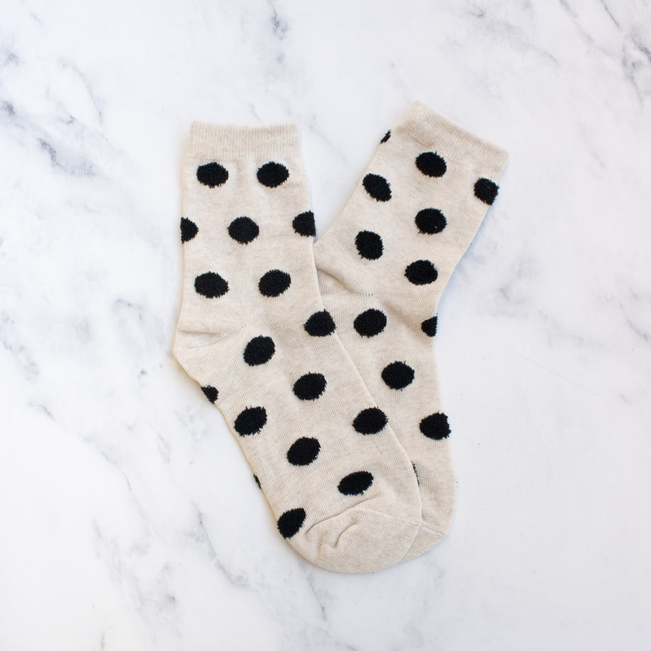 Polka Dot Puff Socks