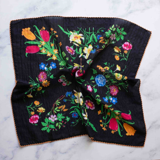 Cecilia Floral Cotton Scarf