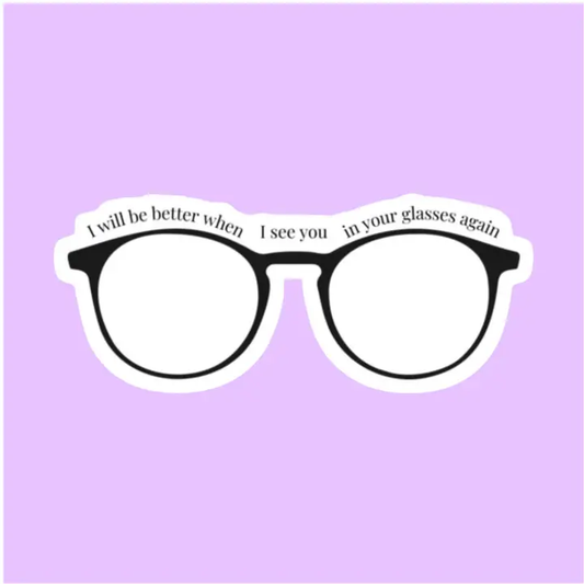 Glasses On Sticker