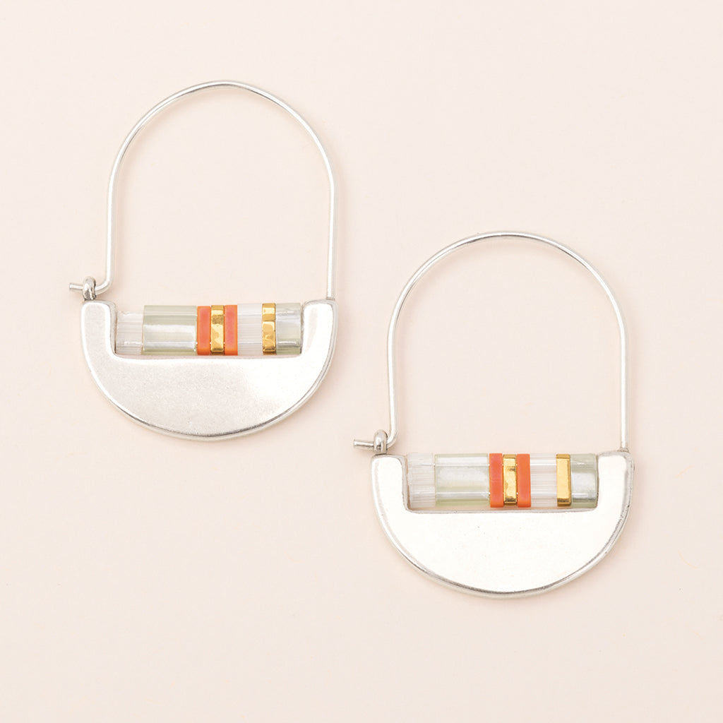 Miyuki Crescent Hoop Earrings