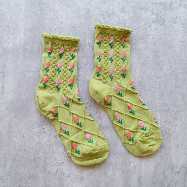 Retro Mini Tulip Socks