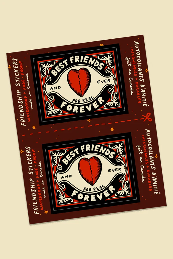 Best Friends Double Vinyl Sticker Set