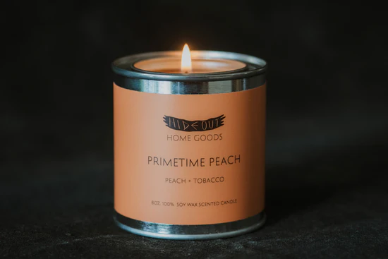 Primetime Peach Candle - Hideout Distro