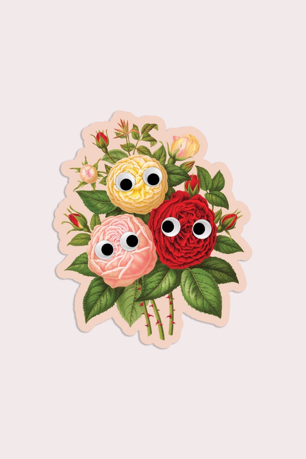 Googly Roses Vinyl Sticker