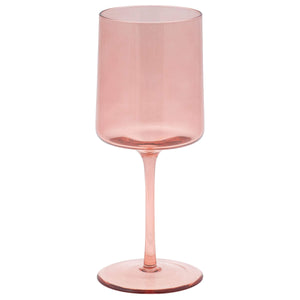 Mid Century Stemmed Wine Glass - Blush