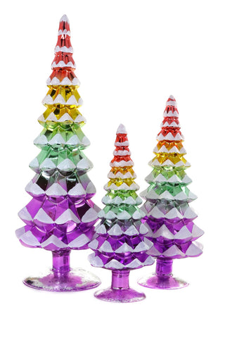 Pastel Rainbow Glass Trees - 3 Sizes