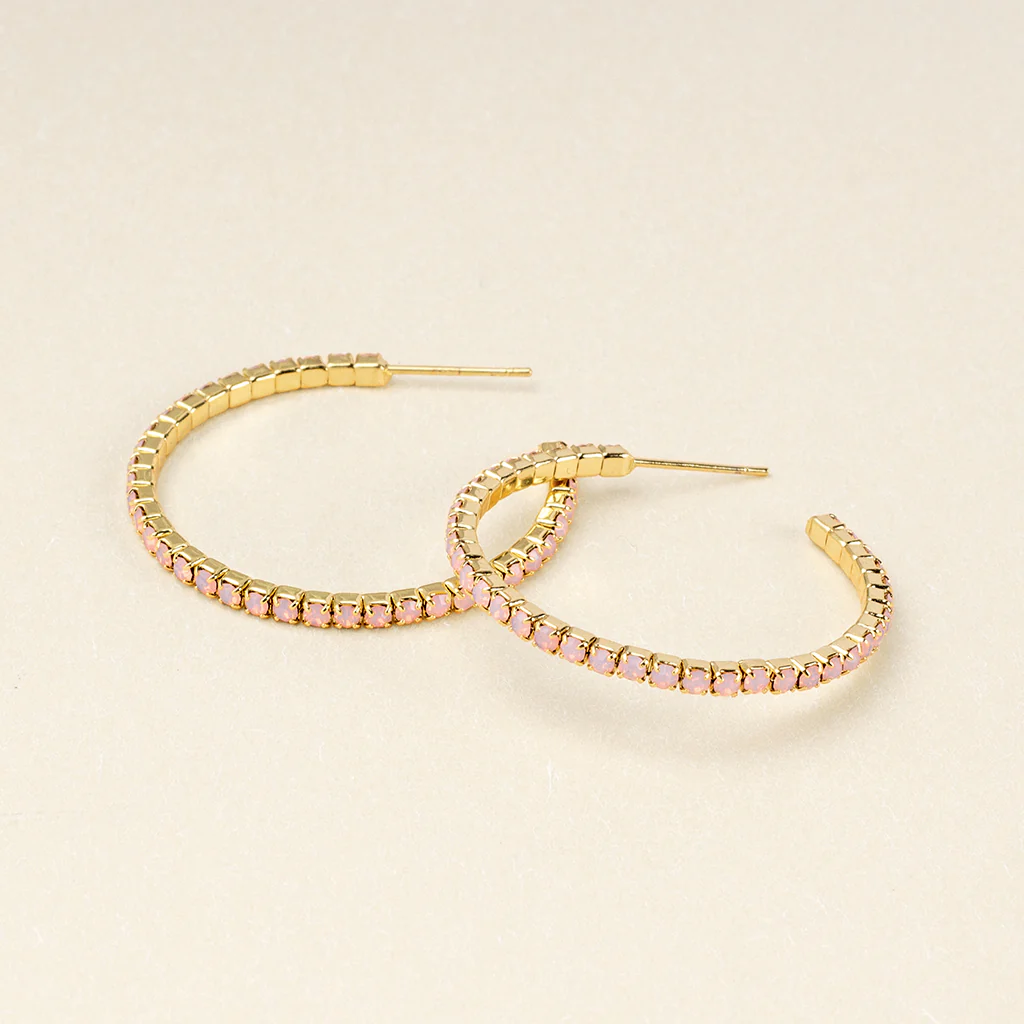 Rhinestone Hoop Earring - Small