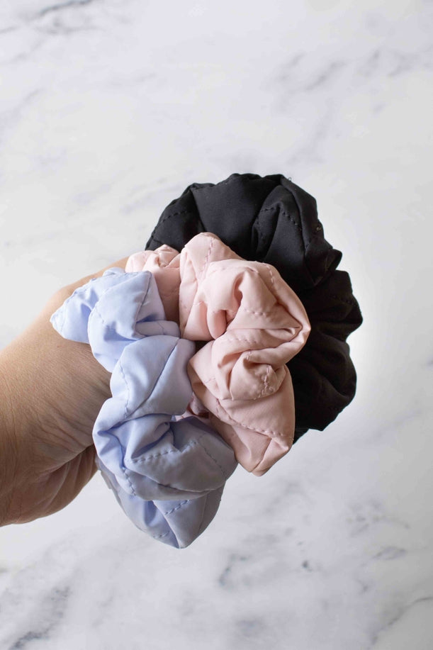 Quilted Hair Scrunchie