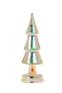 LED Iridescent Gold Glass Tree - 8"