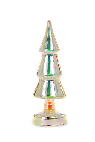 LED Iridescent Gold Glass Tree - 8"