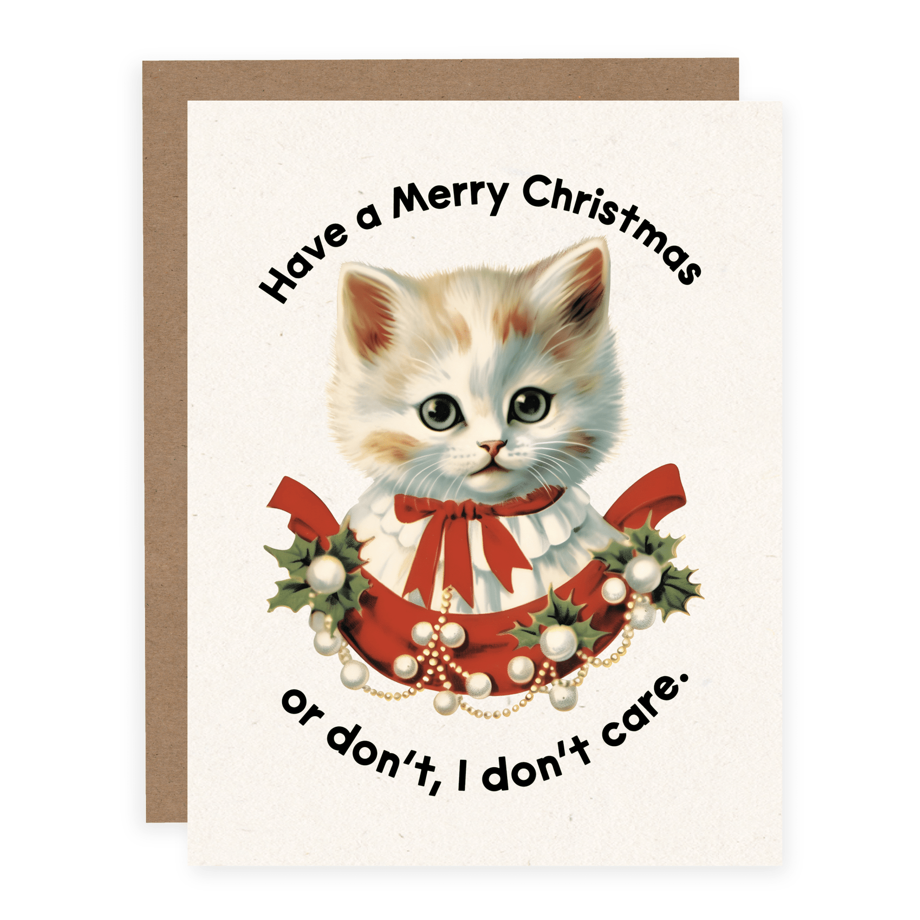 I Don't Care Christmas Card