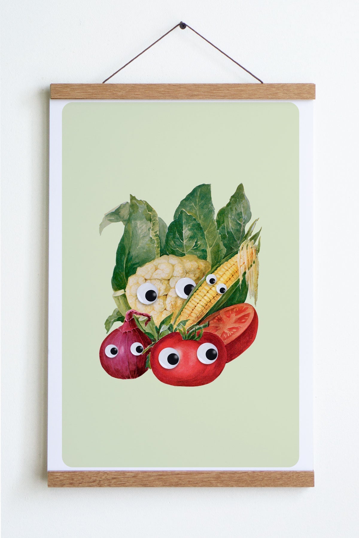 Googly Veg Print