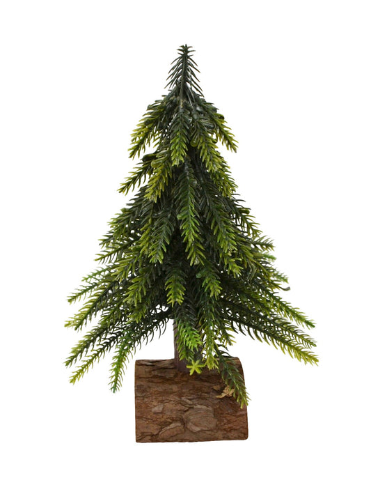 Faux Fir Tree - Log Base