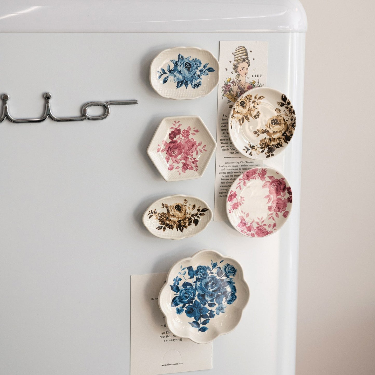 Mini Floral Plate Magnets