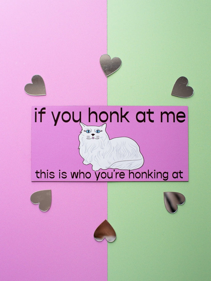 If You Honk Cat Bumper Magnet