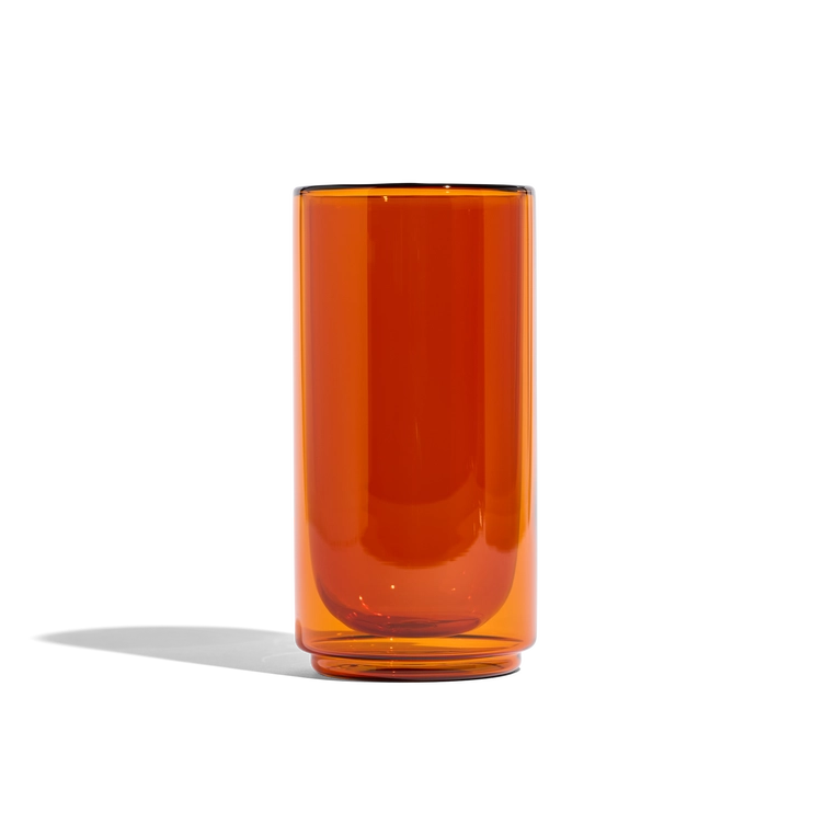 Amber Double Walled Pint Glass Set