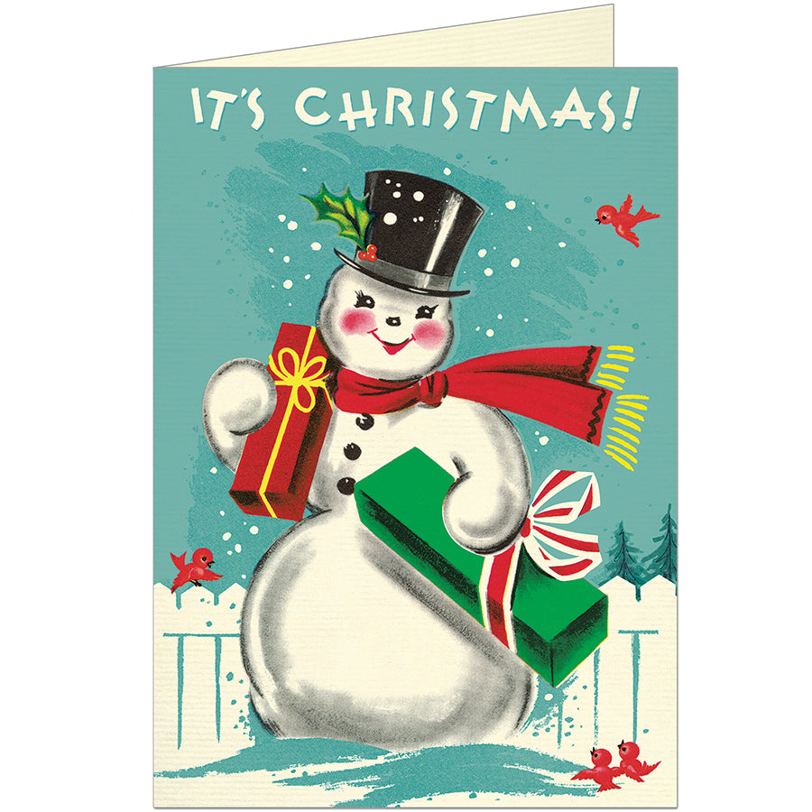 Vintage Snowman Card