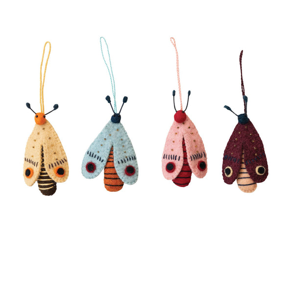 Felted Moth Ornament - 4 Styles