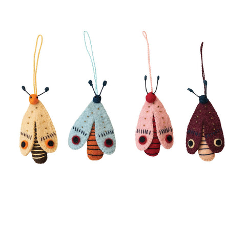 Felted Moth Ornament - 4 Styles